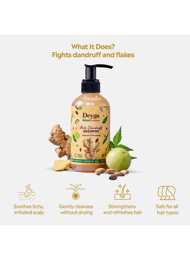 Deyga Intensive Scalp Repair Anti-Dandruff Shampoo (220ml) | Controls Dandruff & Hair Fall | Soothes Itchy Scalp | Strengthens & Nourishes Hair - Image 2
